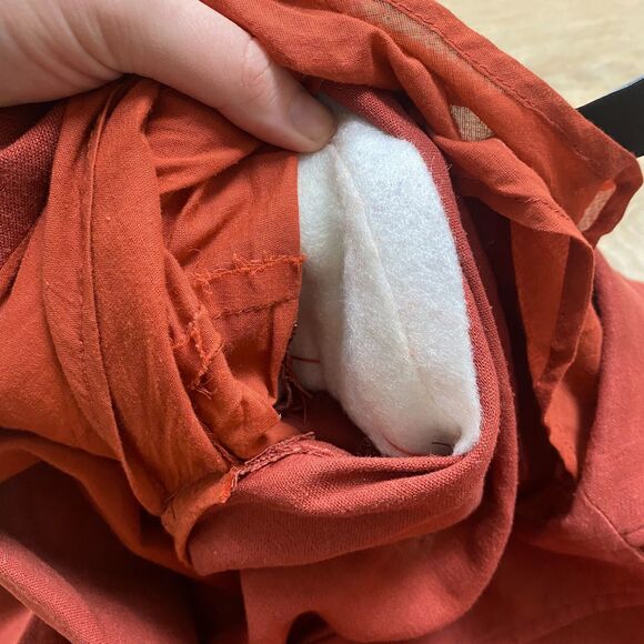 Urban‎ Outfitters Linen Unstructured Blazer Women's M Color Brick Red - Picture 4 of 8